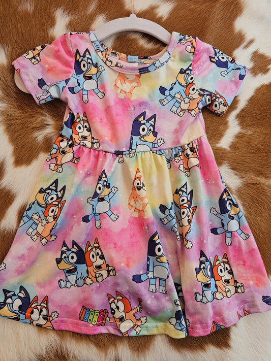 Bluey Tie Dye Dress