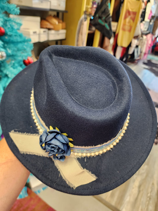 Steele Blue Handmade Hat