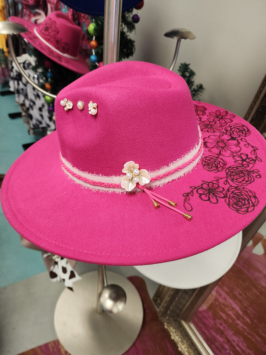 Passion Pink Handmade Hat