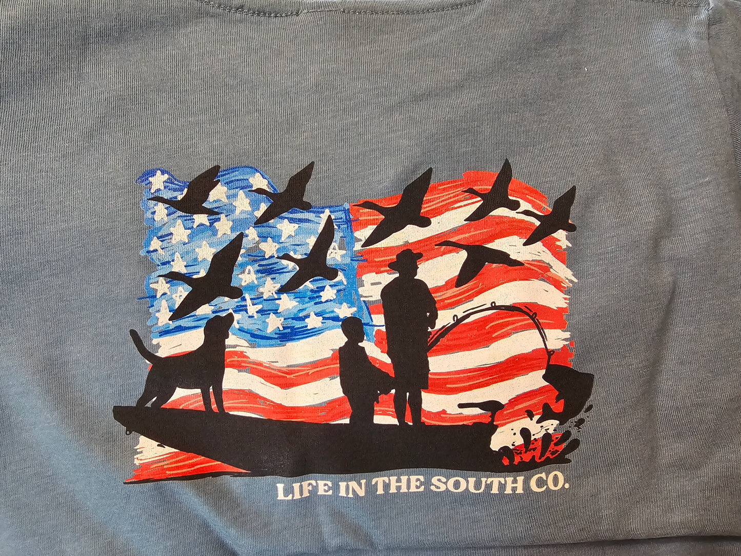 American Flag Boat Shirt