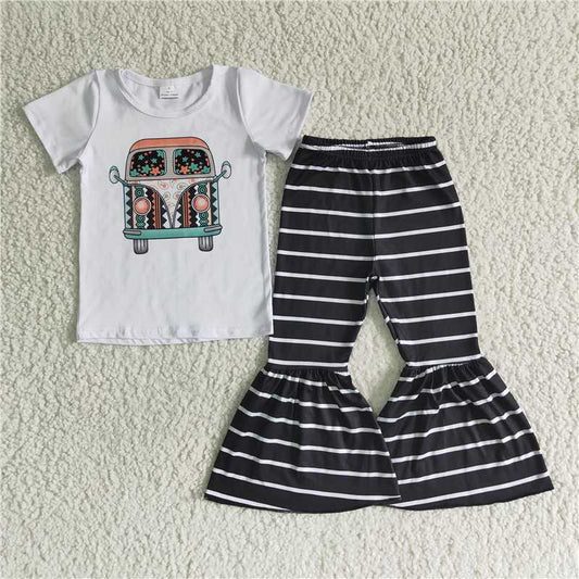 VW Bus Stripe Pants Bell Set