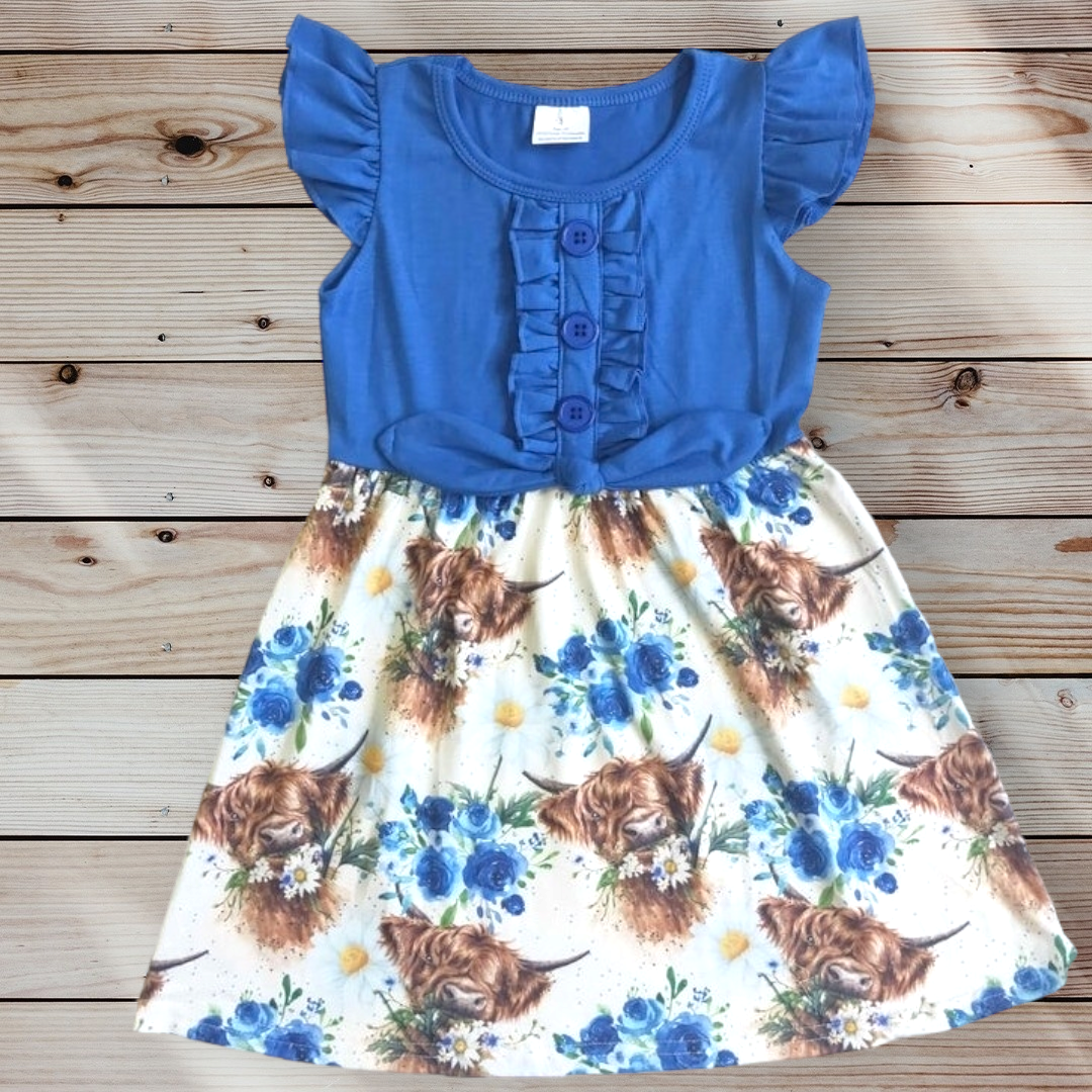 Highlands Cow Blue Dress