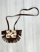 Brown Cow Fringe Purse